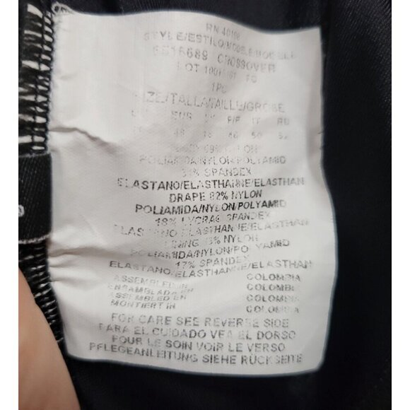 MIRACLESUIT Crossover w/ Mesh One Piece Swimsuit Black Tummy Control 1pc - Picture 12 of 14